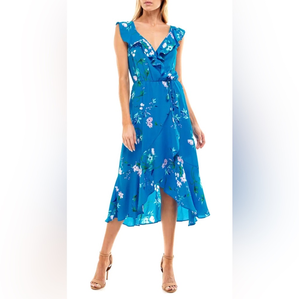 Socialite Ruffle Faux Wrap Dress